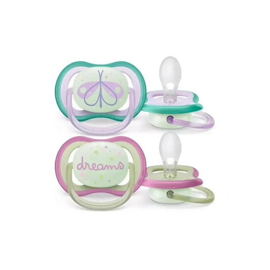 Avent Ultra Air Night Soother 0-6 Months 2 Pack
