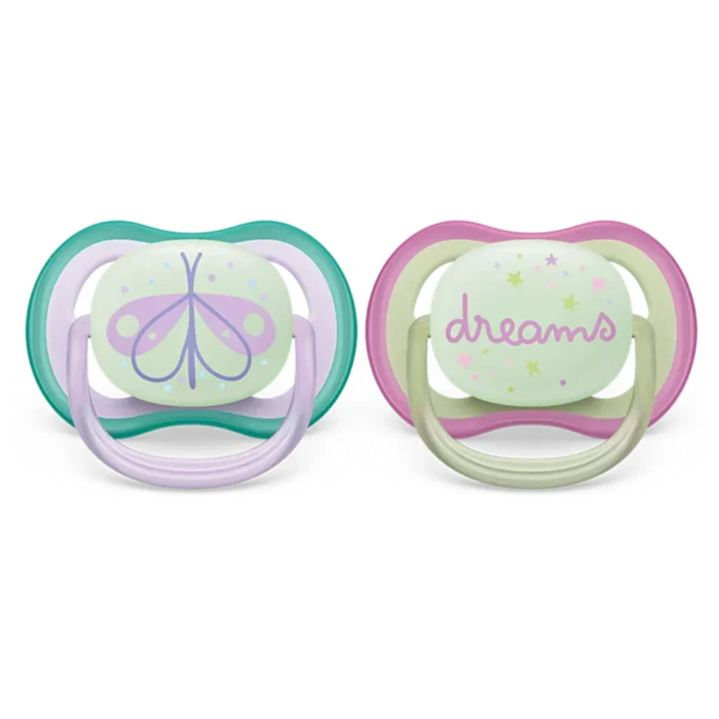 Avent Ultra Air Night Soother 0-6 Months 2 Pack