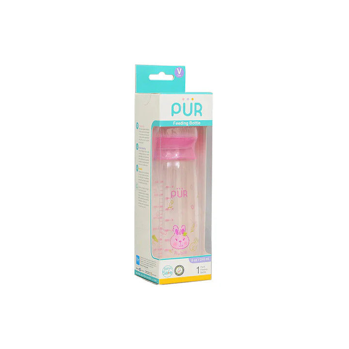 Pur Standard Neck Newborn Feeding Bottle 8oz 240ml slow flow BPA free made in Thailand