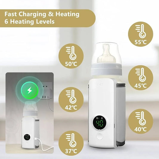 Mini baby milk warmer cordless feeder warmer for babies fast Heating