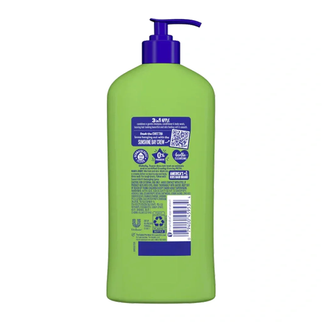 Suave Kids 3In1 Shmpoo+Conditioner & Body Wash Silly Apple 532ml