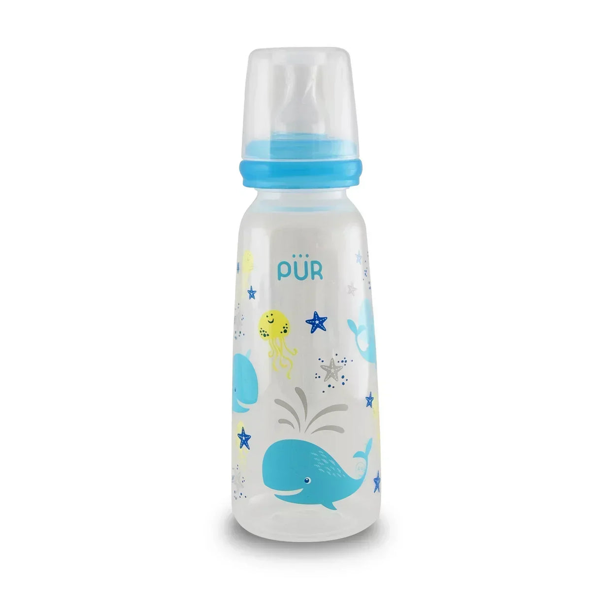 Pur feeding bottle 8oz 250ml 89018 blue color bottle medical grade silicone teat