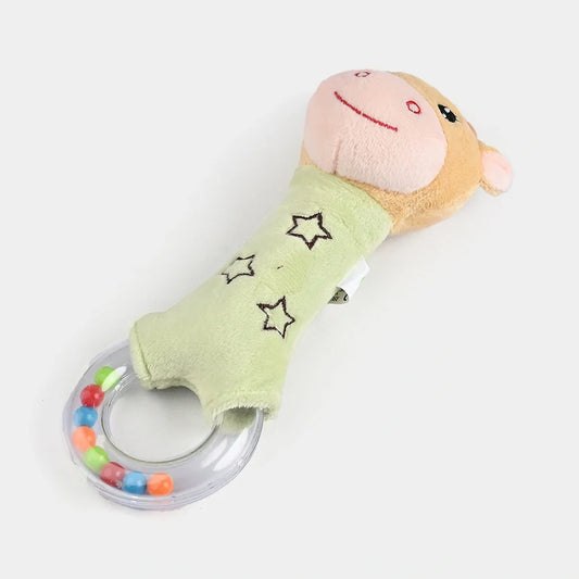Super Soft Bear Squeaker Rattle Toy Side view