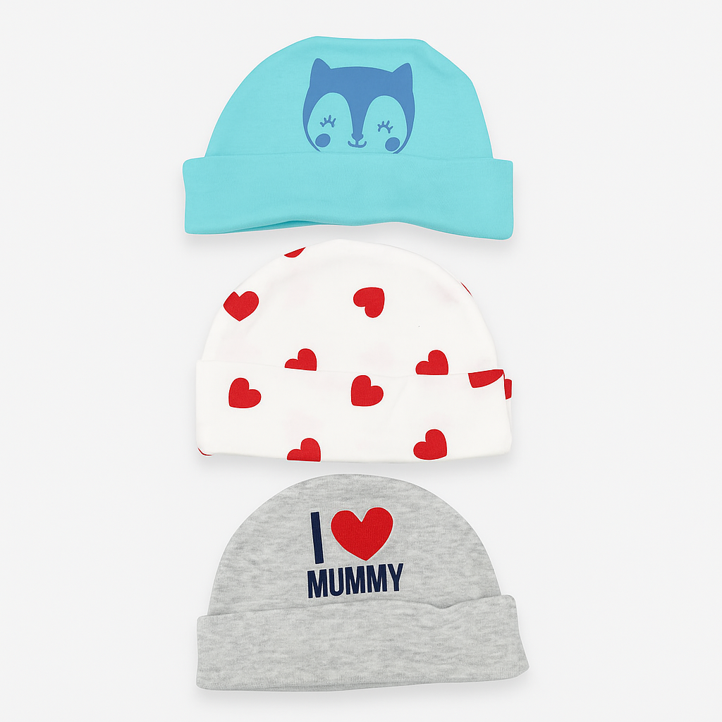 Sunny-Love Caps Pack of 3 ( 0-3 months )