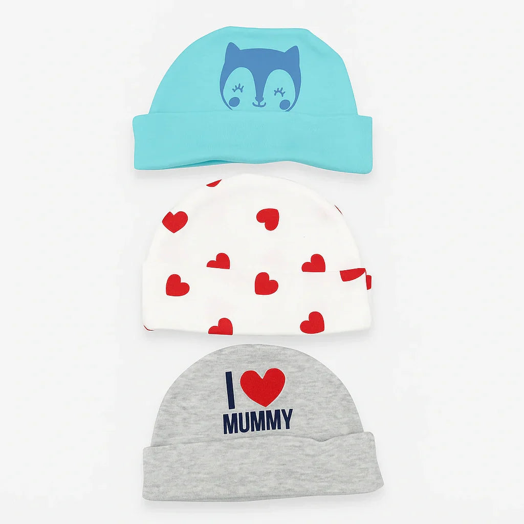 Sunny-Love Caps Pack of 3 ( 0-3 months )