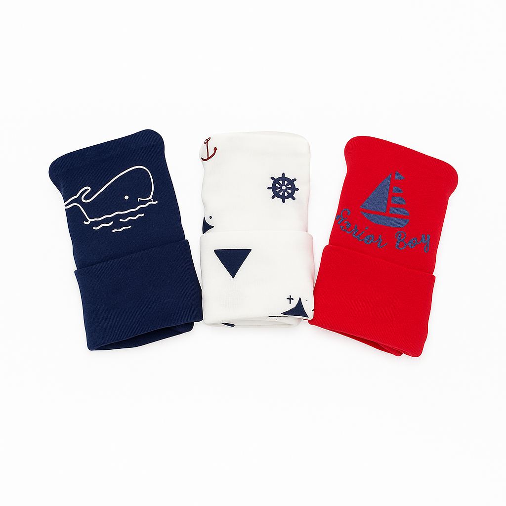 Sunny-Love Caps Pack of 3 ( 0-3 months )