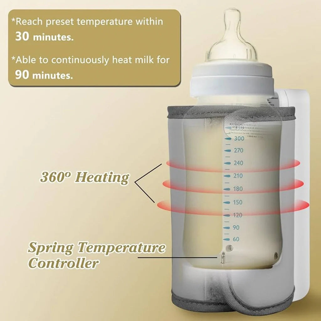 portable baby feeder warmer with USB charging for travel and outdoor use