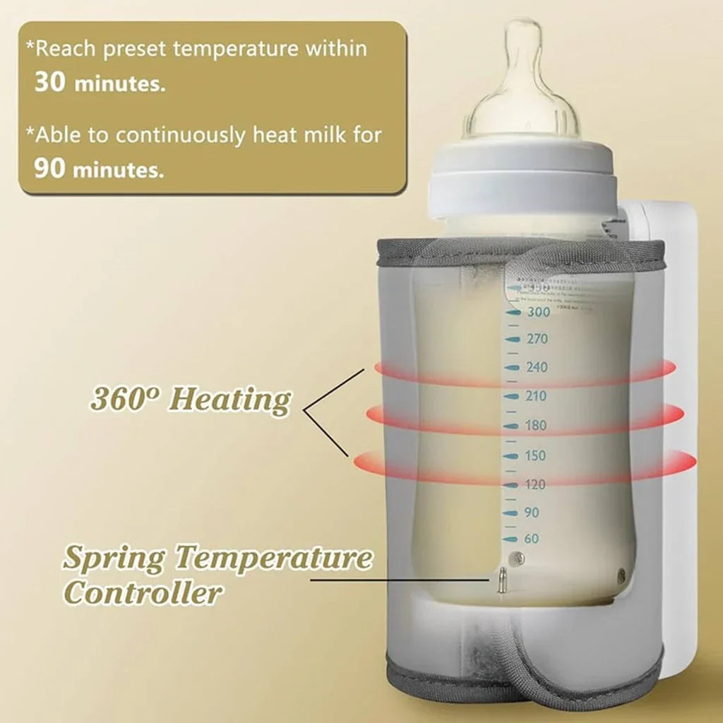 portable baby feeder warmer with USB charging for travel and outdoor use