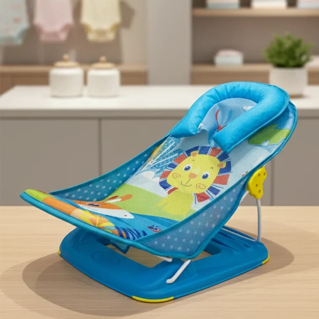 Mastela baby bather chair with removable head support for newborn