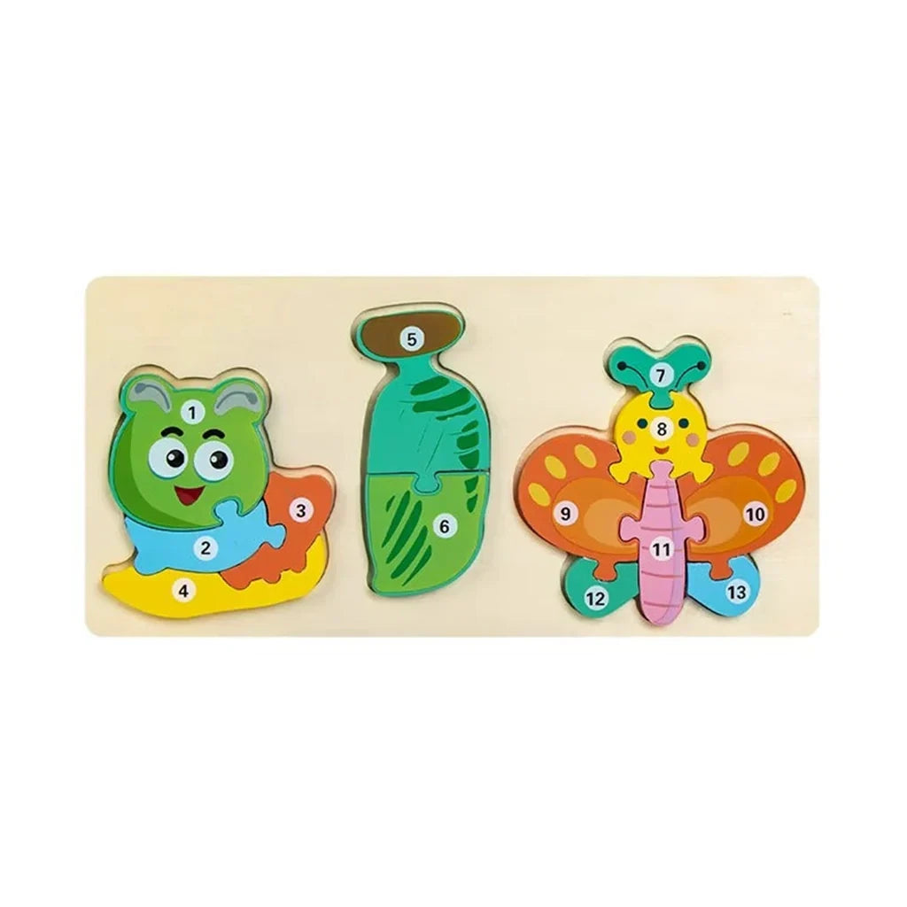 Montessori wooden puzzle toy for kids 3+ in Pakistan educational stacking blocks for learning and brain development