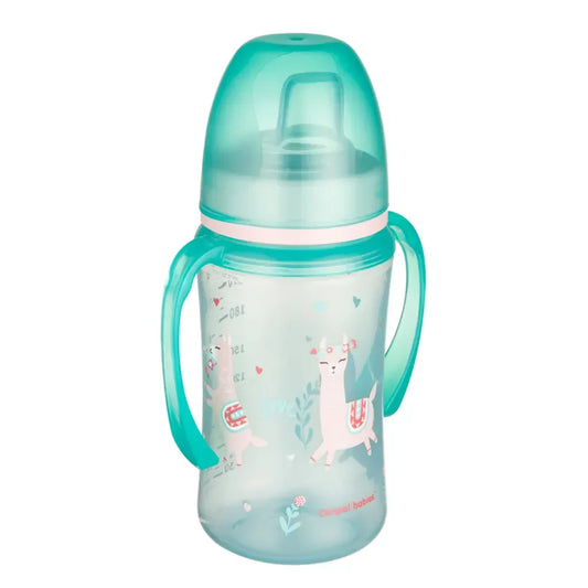 Canpol baby cup features BPA free silicone spout leak proof training cup 240ml