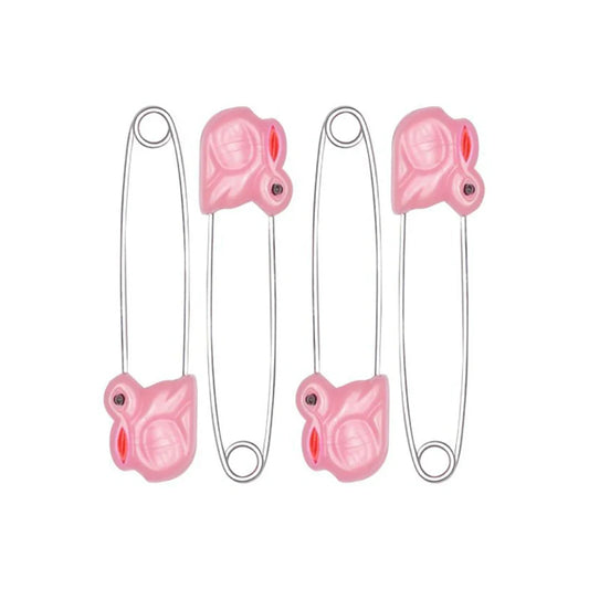Farlin Four Animal Safety Pins Bf-120 - Blue & Pink