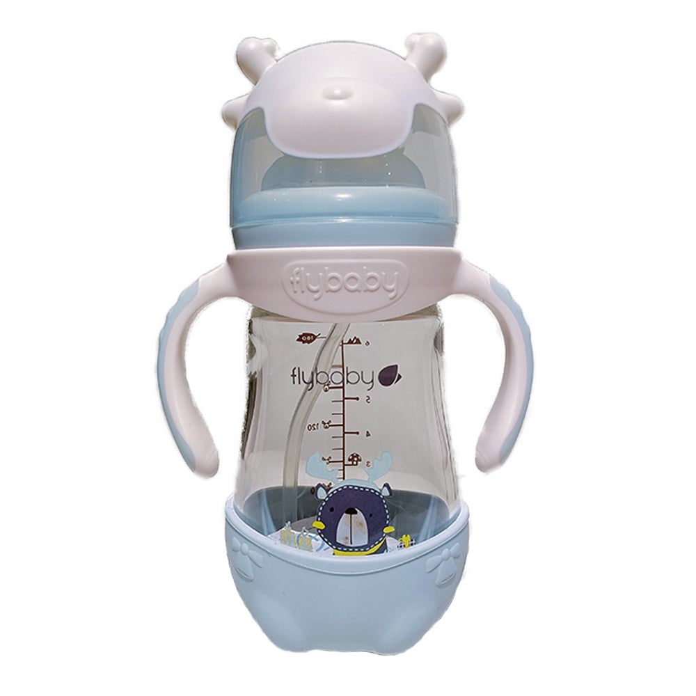 FlyBaby Glass Feeding Bottle 180ml