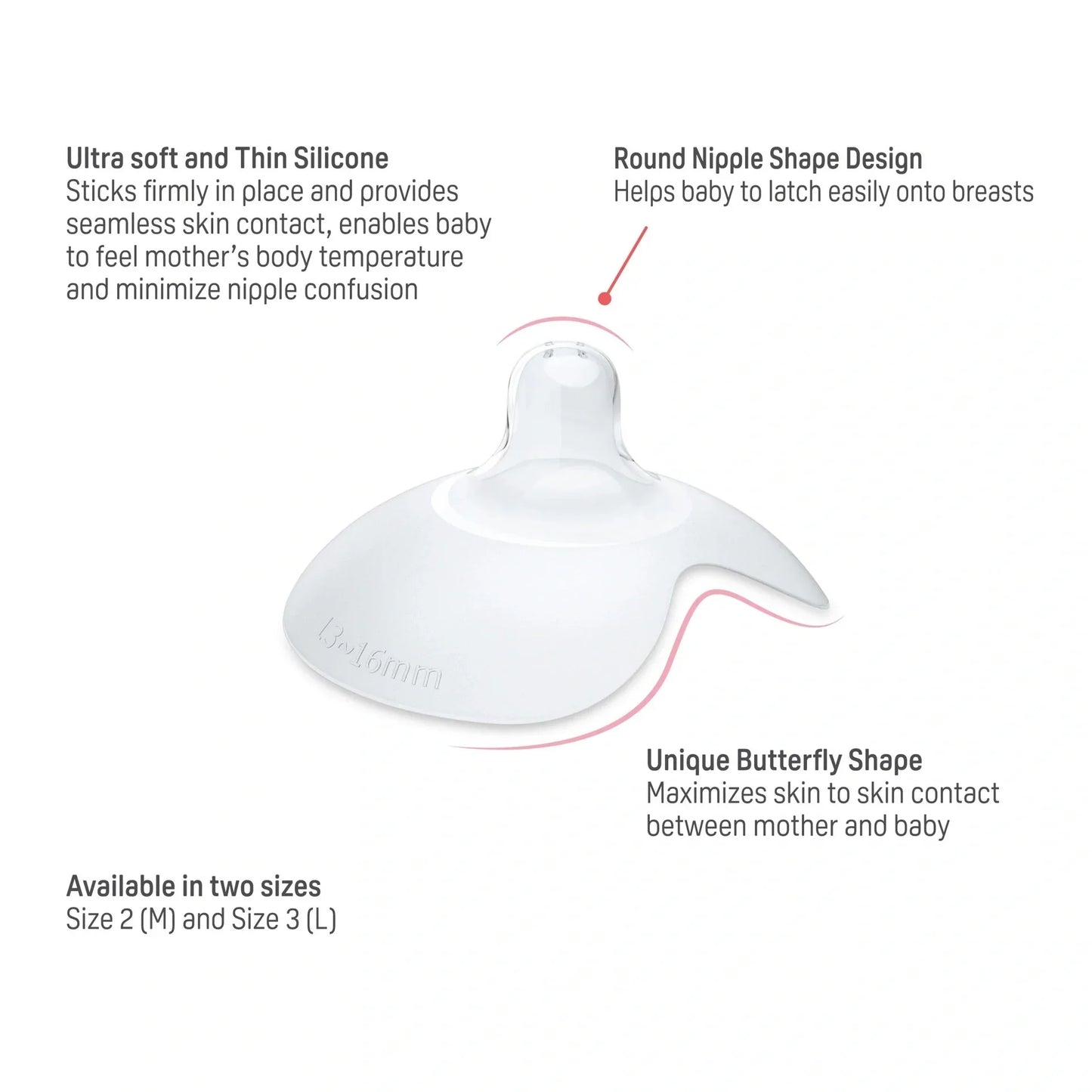 Natural Feel Nipple Shield 2pcs