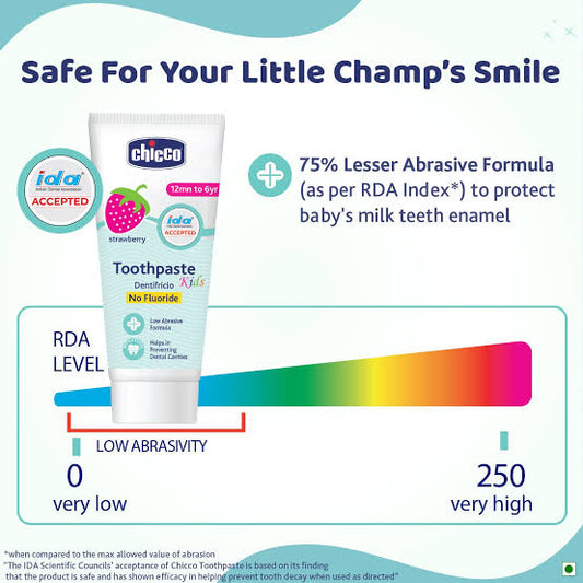 Chicco Strawberry Toothpaste Gel 12m+ (15ml)