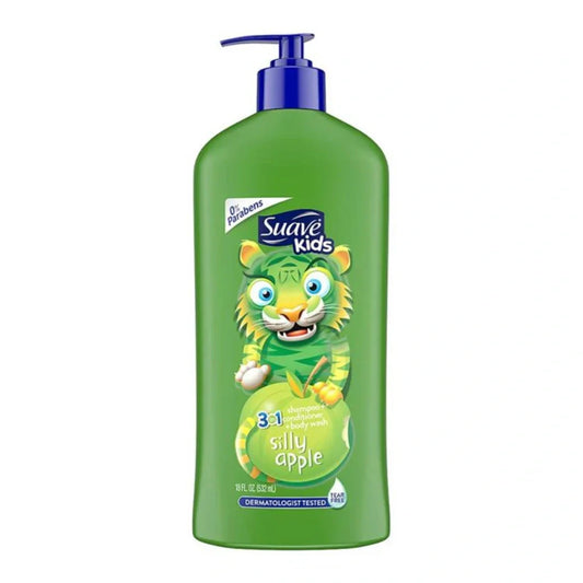 Suave Kids 3In1 Shmpoo+Conditioner & Body Wash Silly Apple 532ml