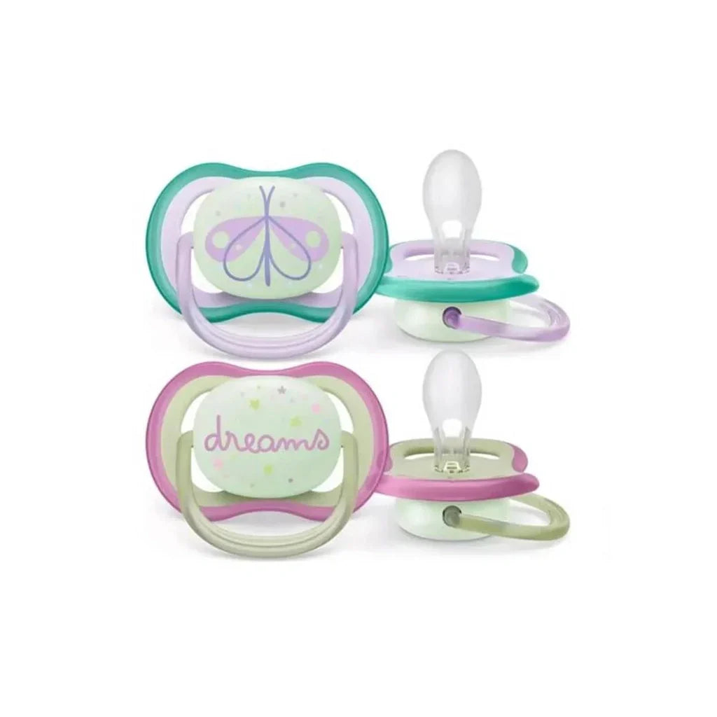 Avent Ultra Air Night Soother 0-6 Months 2 Pack