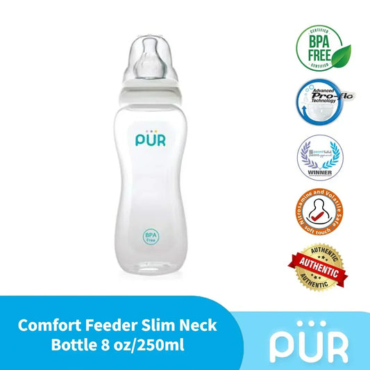 Pur Comfort Slim Neck Feeding Bottle 8oz./250ml. – (1603)