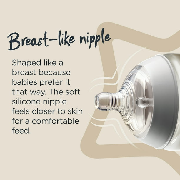 Tommee Tippee decorated feeding bottle 150ml slow flow teat 0m+