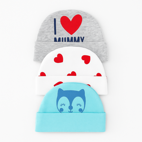 Sunny-Love Caps Pack of 3 ( 0-3 months )