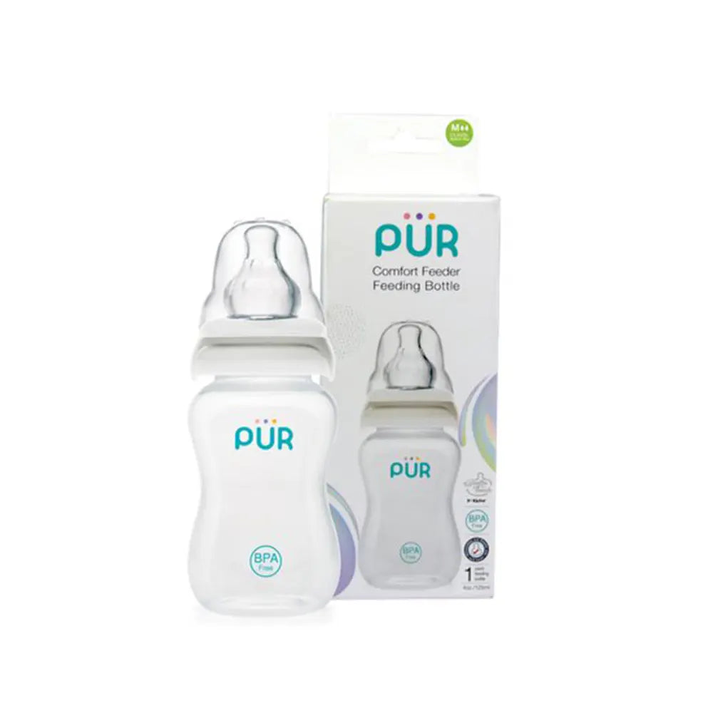 Pur comfort feeder bottle high quality plastic with silicone nipple