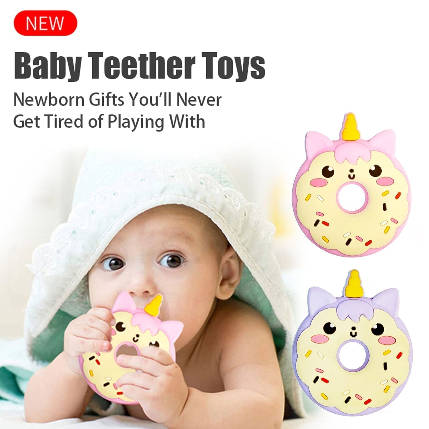 Donut Silicone Baby Teether