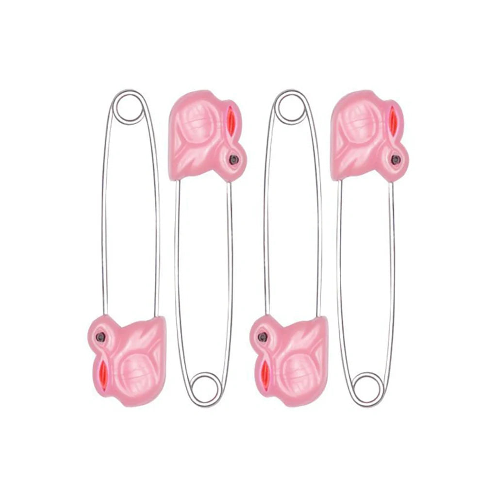 Farlin Four Animal Safety Pins Bf-120 - Blue & Pink