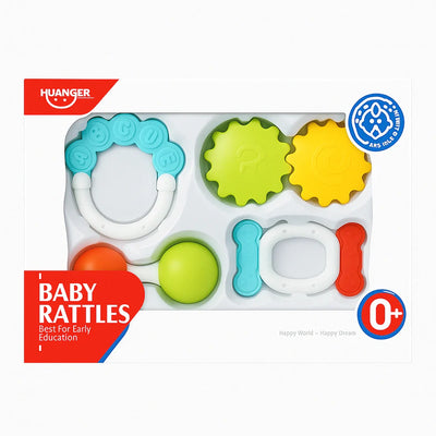 Huanger Baby Rattles, 4 Pieces, 0m+, HE0152