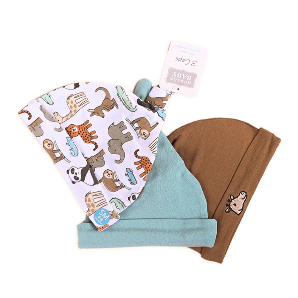 Hudson Knot Caps Pack of 3, 6m+