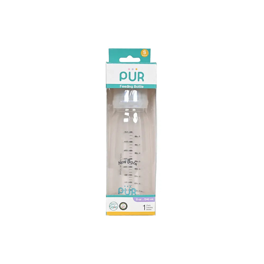 Pur New Born Feeding Bottle 8oz 240ml PUR1502 BPA free slow flow teat