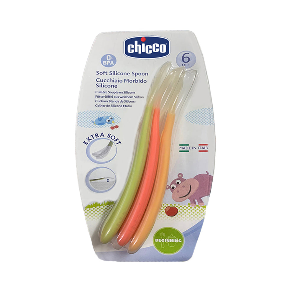 Chicco Soft Silicone Spoon Pack of 3