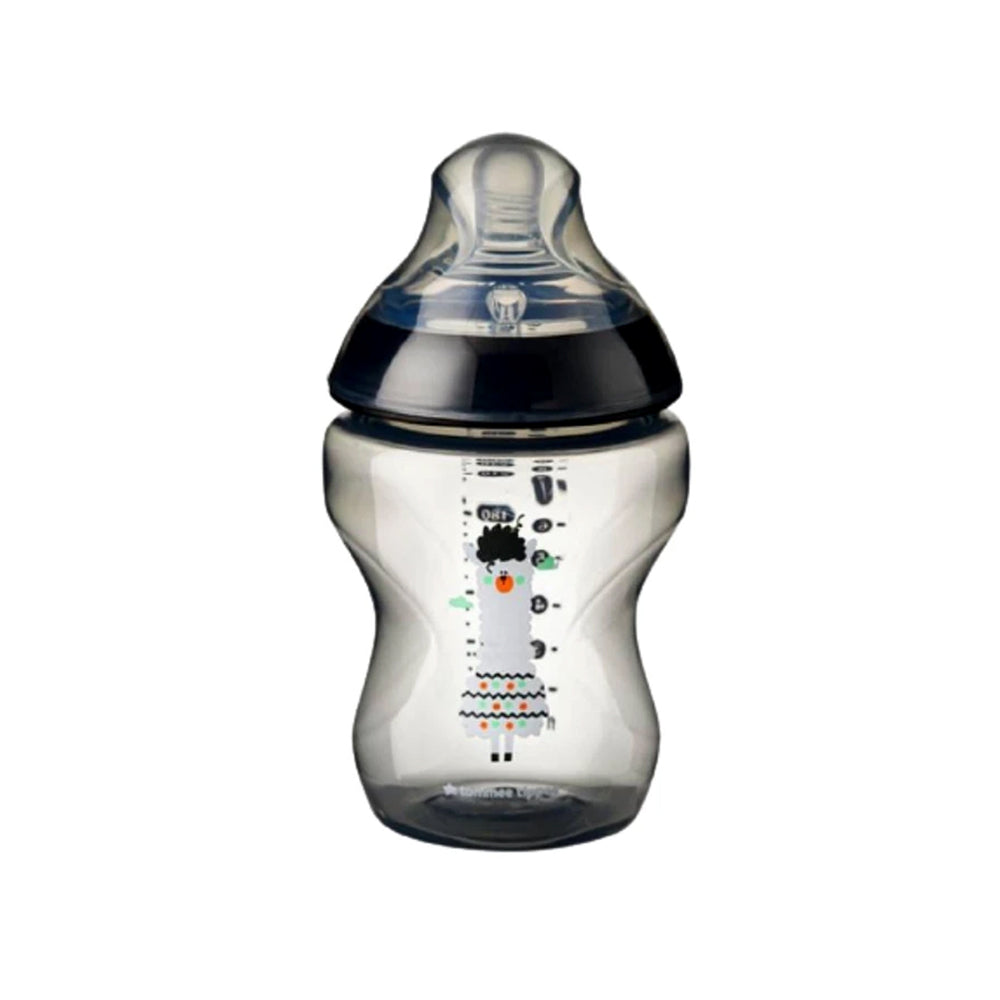 Tommee Tippee Closer to Nature 260ml bottle black front view
