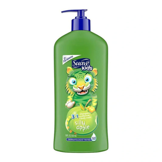 Suave Kids 3In1 Shmpoo+Conditioner & Body Wash Silly Apple 532ml